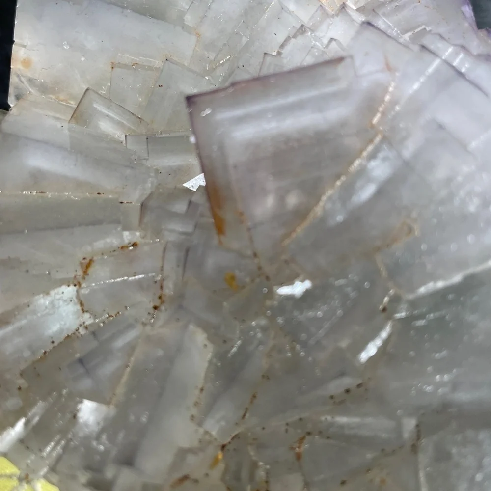 SHADOW WINDOWS Raw crystaL FLUORITE pale green STRONG UV translucent! 6”x6”